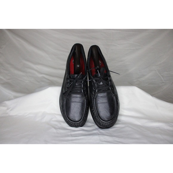 SAS Tripad Comfort Black Leather Moc Toe Oxford Lace Up Shoes Women's Size 9.5M - Picture 4 of 7